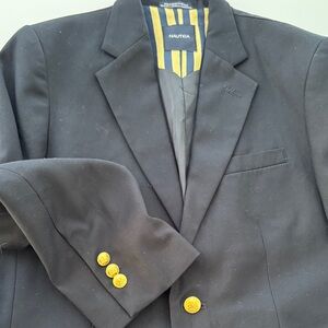 Nautica, Big Kids Sz 16, 2 Button, Navy Blazer with Gold Buttons